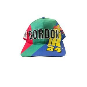 Vintage NASCAR Jeff Gordon 24 DuPont 50th Anniversary Snapback Hat Cap Colorful